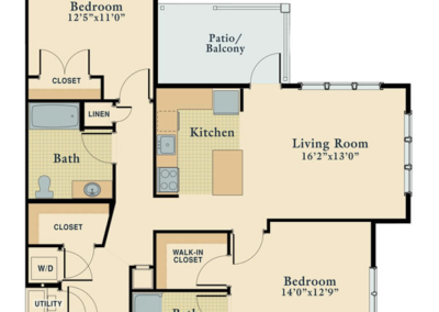 Two Bedroom Corner Unit