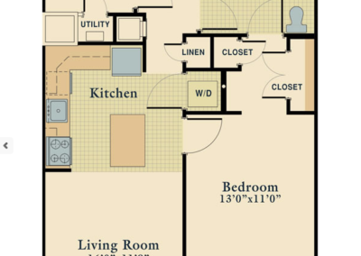 One Bedroom Unit